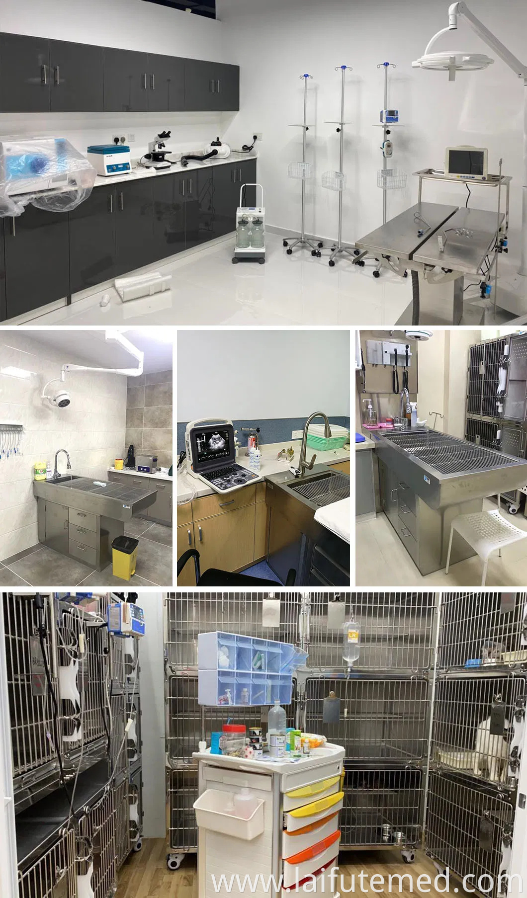 Best Quality Hospital Vet Equipment Stainless Steel 304 Animals Pet Clinic ICU Cage Oxygen Cage